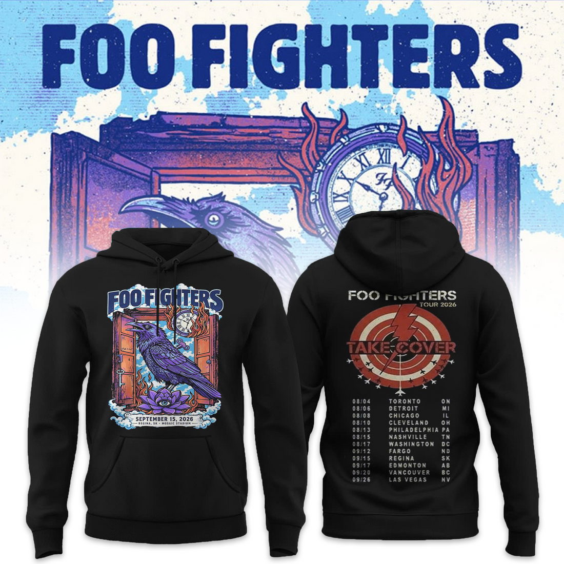 FF 🎸🎤 “Take Cover Tour 2026” at Mosaic Stadium,SK Hoodie