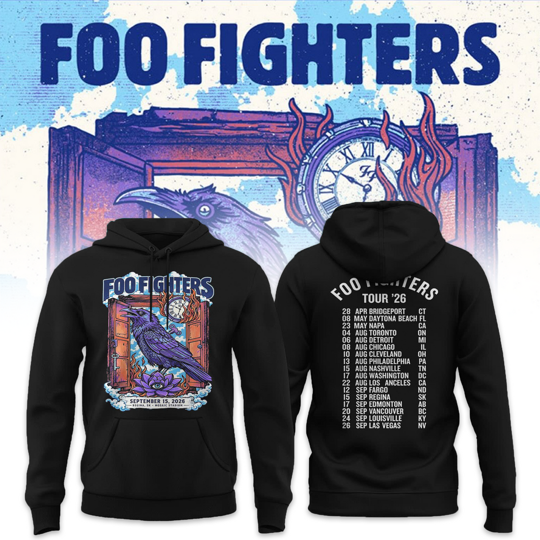 FF 🎸🎤 “Take Cover Tour 2026” at Mosaic Stadium,SK Hoodie