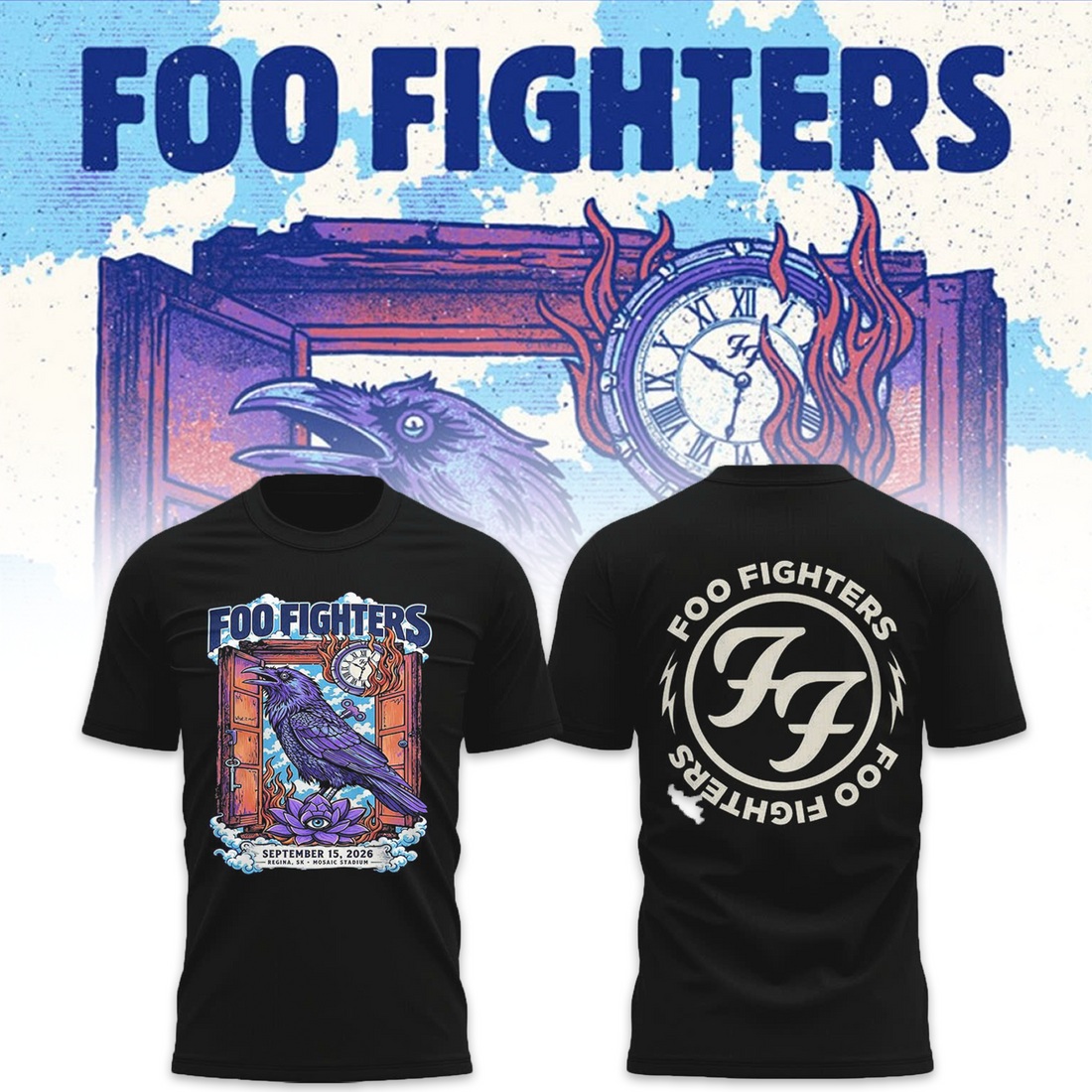 FF 🎸🎤 “Take Cover Tour 2026” at Mosaic Stadium,SK TShirt