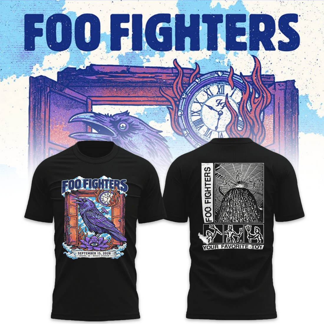 FF 🎸🎤 “Take Cover Tour 2026” at Mosaic Stadium,SK TShirt