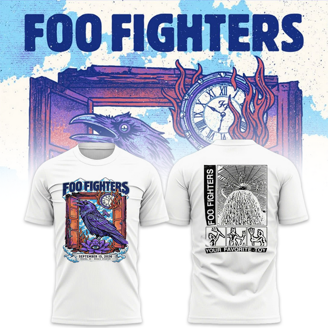 FF 🎸🎤 “Take Cover Tour 2026” at Mosaic Stadium,SK TShirt