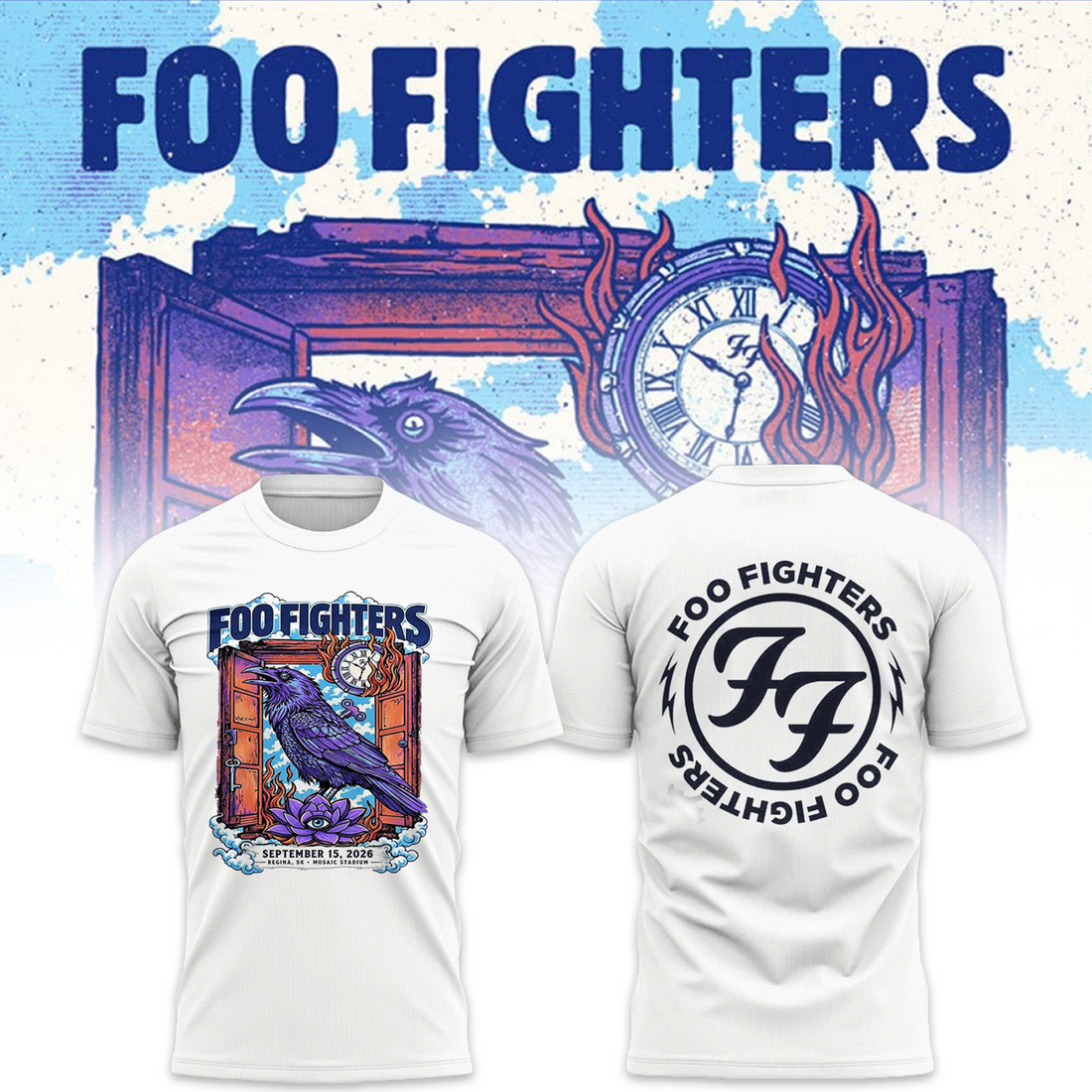 FF 🎸🎤 “Take Cover Tour 2026” at Mosaic Stadium,SK TShirt