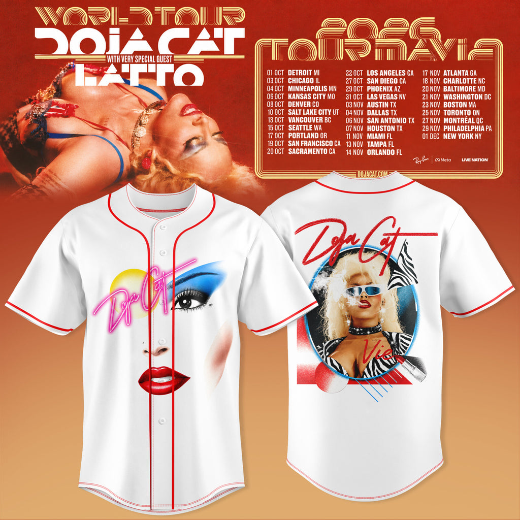 Doja Cat Tournavia World Tour 2026 Baseball Jersey V2