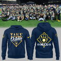 Limited Edition Milwaukee Brewers 2026  Division Series Champions Distressed Locker Room Take October Hoodie