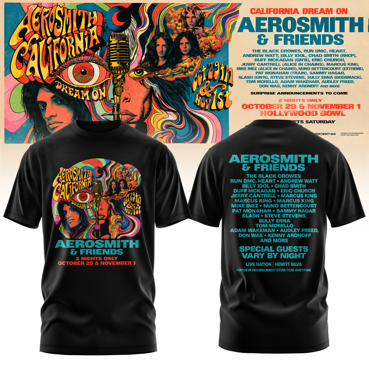 Aerosmith California Dream On Tour T-Shirt V3