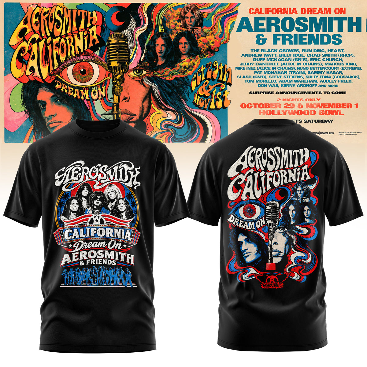 Aerosmith California Dream On Tour T-Shirt V4