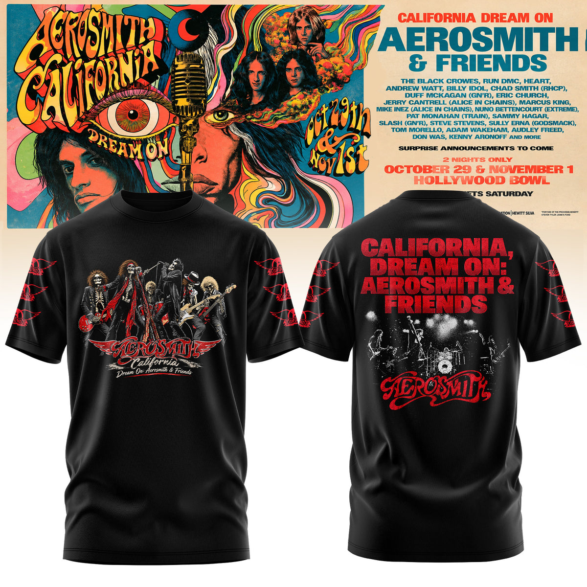 Aerosmith California Dream On Tour T-Shirt V6