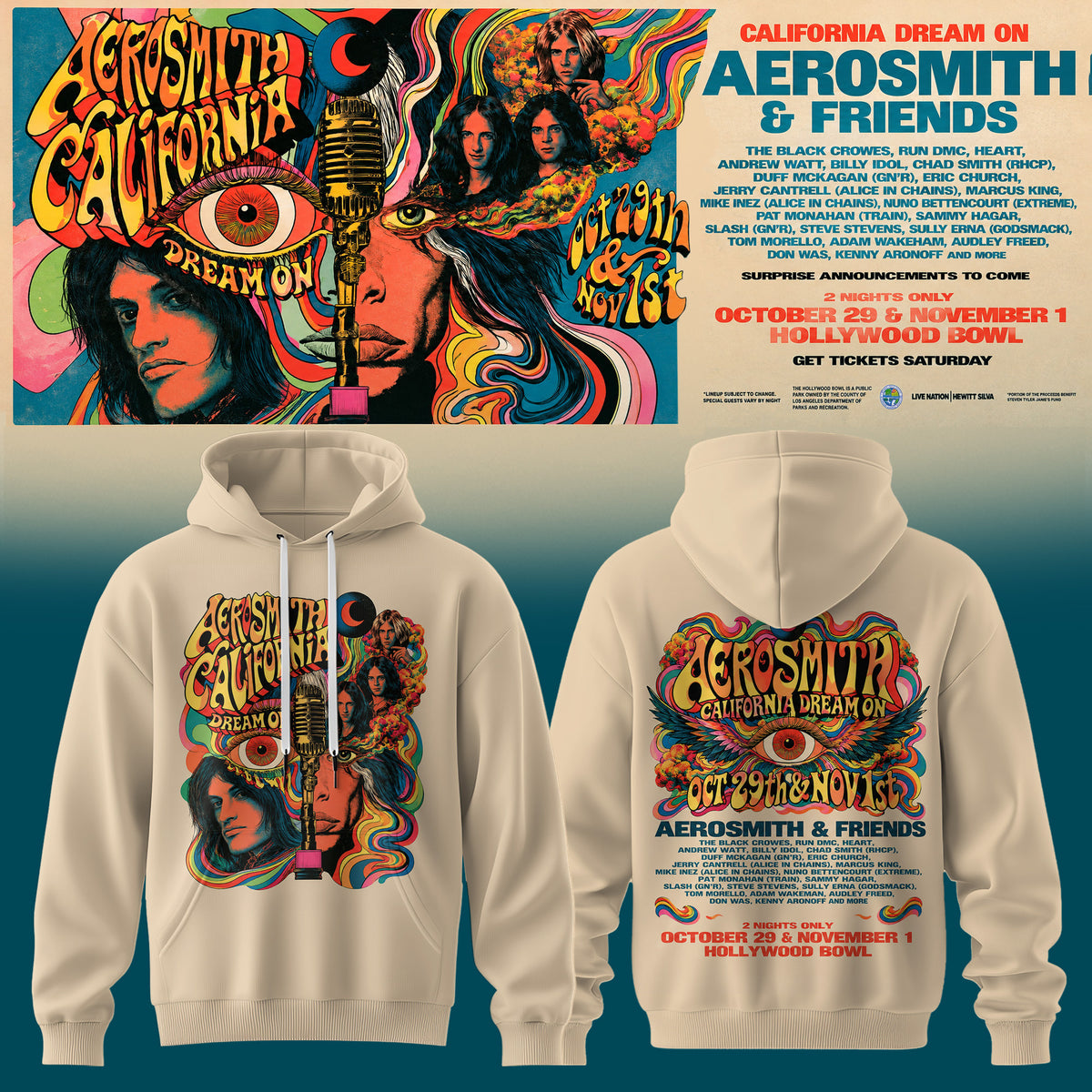 Aerosmith California Dream On Tour Hoodie V5