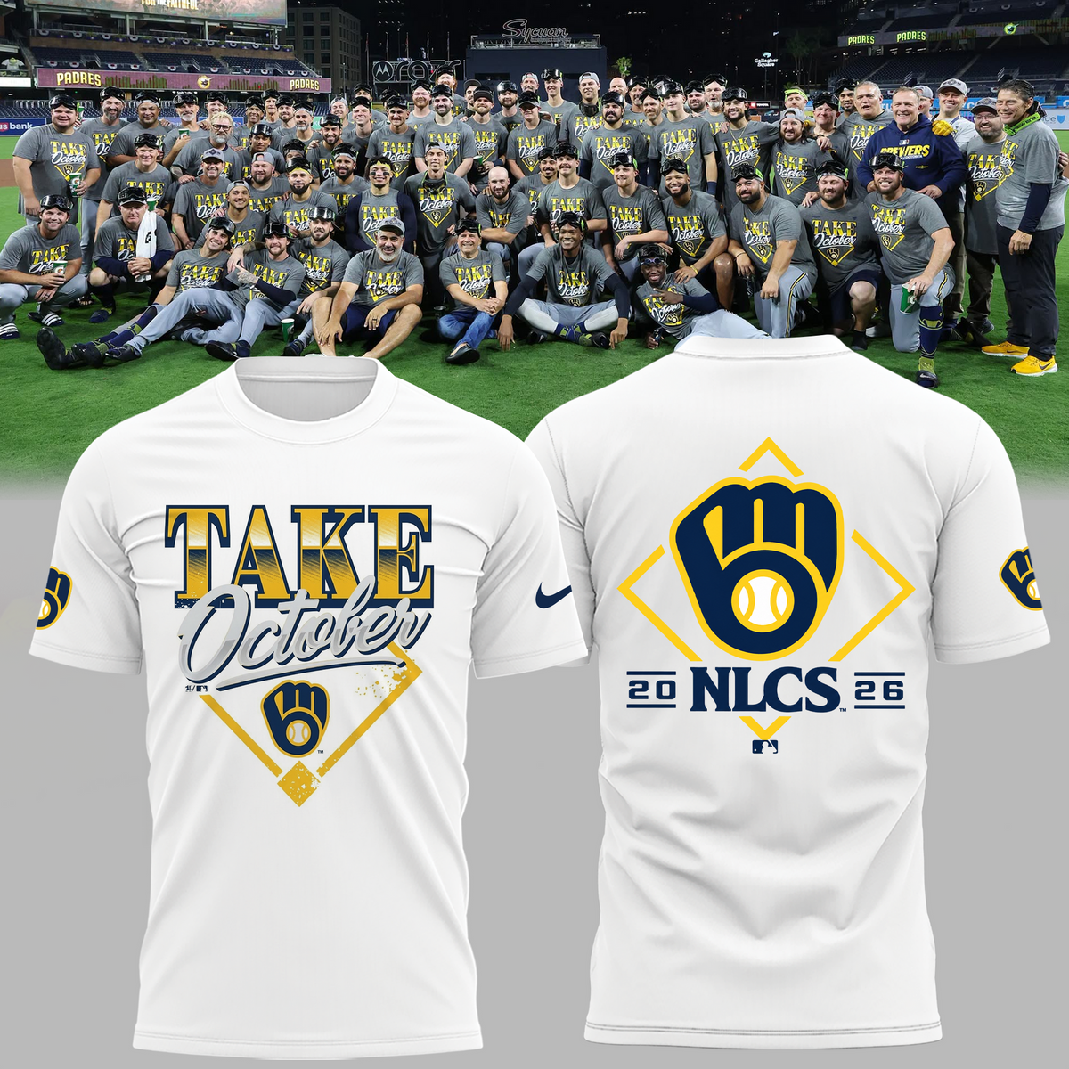 Limited Edition Milwaukee Brewers 2026 Division Series Champions Distressed Locker Room Take October T-shirt
