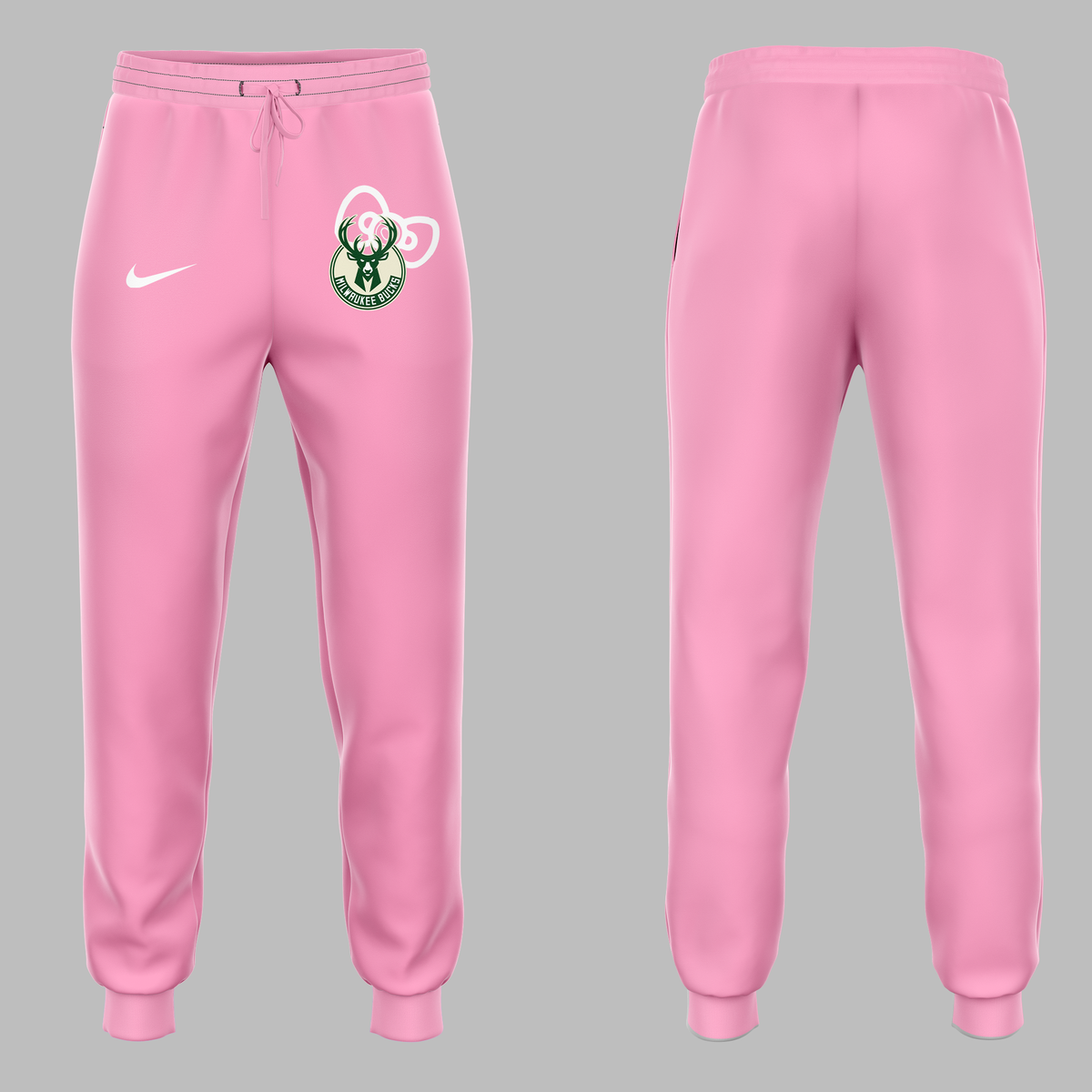 Special New Milwaukee Bucks x Hello Kitty Pink Hoodie 2024