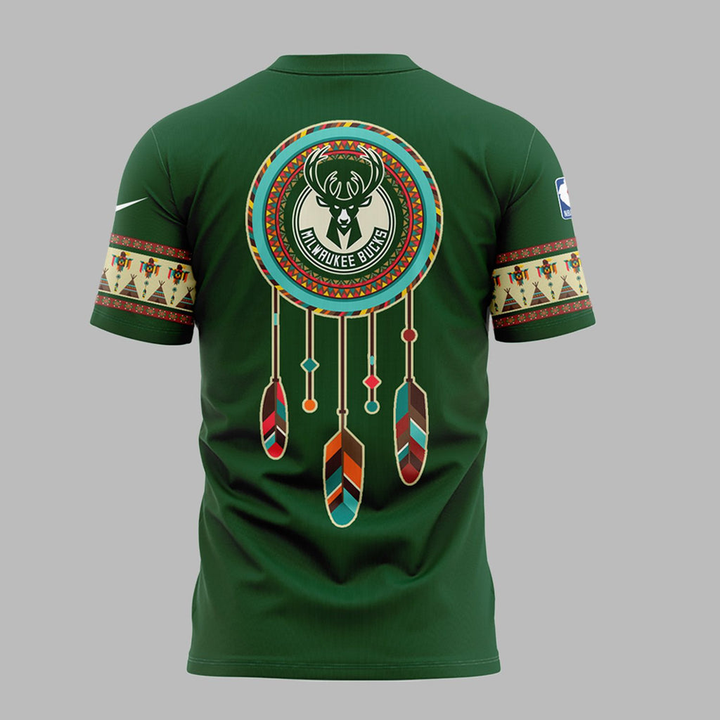 Limited Edition Native American Heritage Night Milwaukee Bucks T shirt