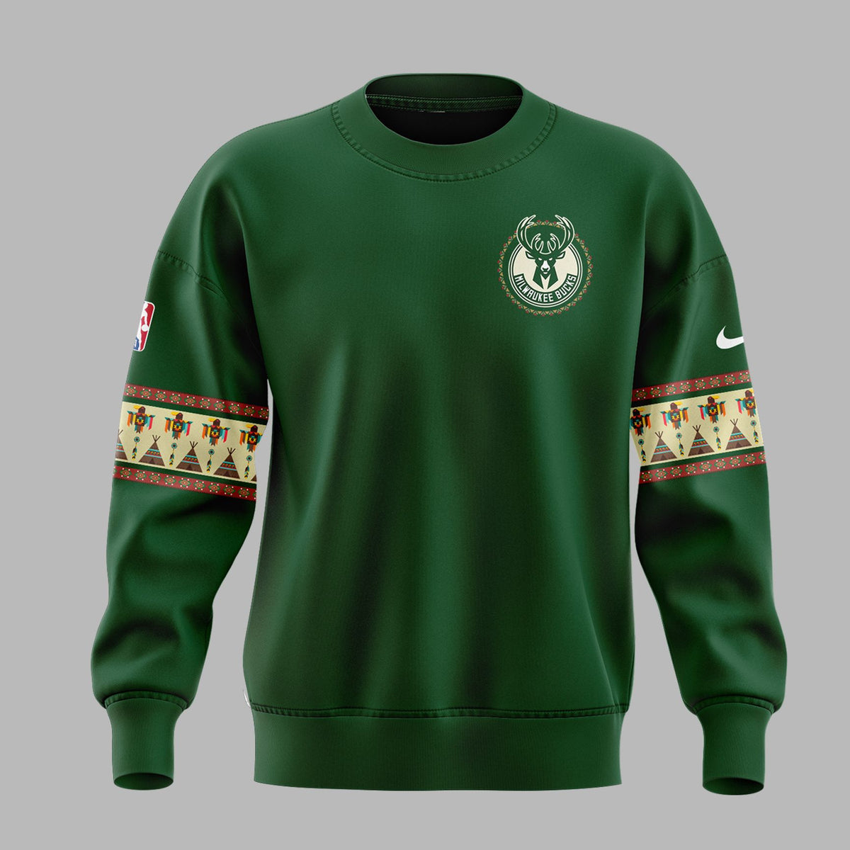 Limited Edition Native American Heritage Night Milwaukee Bucks Sweatshirt