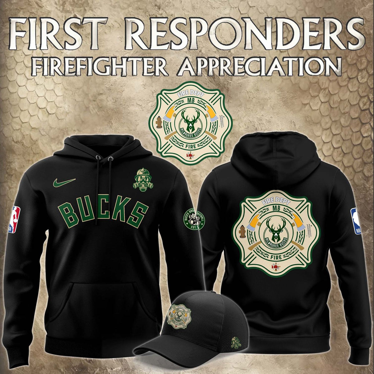 Limited Edition Native American Heritage Night Milwaukee Bucks Hoodie (Copy)