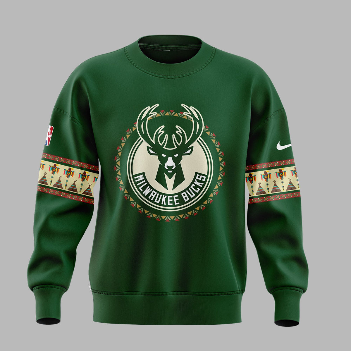 Limited Edition Native American Heritage Night Milwaukee Bucks Sweatshirt