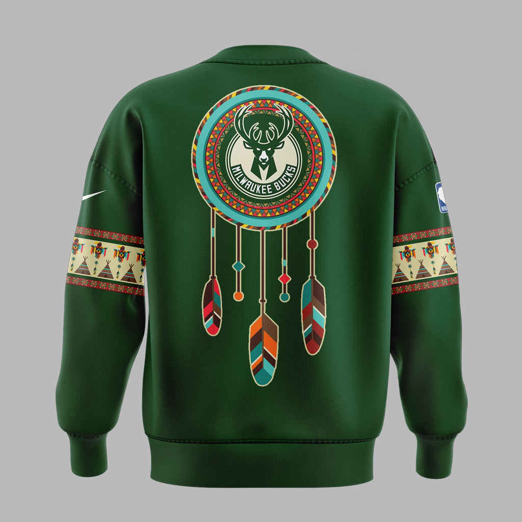 Limited Edition Native American Heritage Night Milwaukee Bucks Sweatshirt