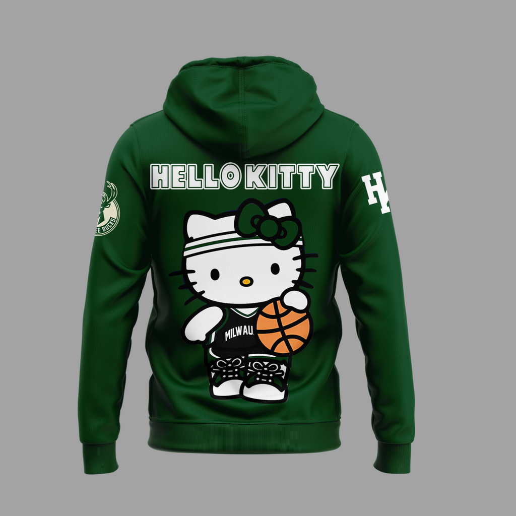 Special New Milwaukee Bucks x Hello Kitty Hoodie 2024