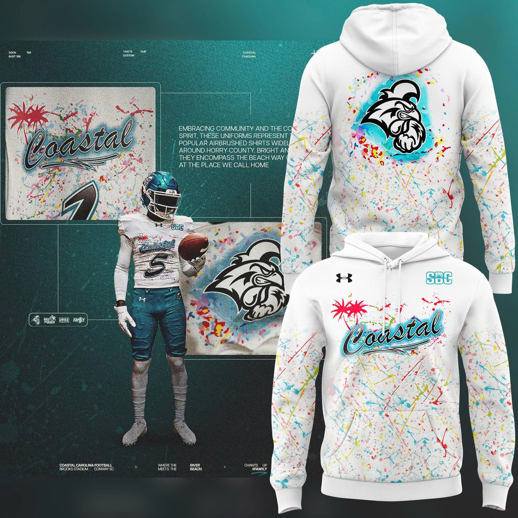 Limited Edition Coastal Carolina Chanticleers football 2025 hoodie for fans
