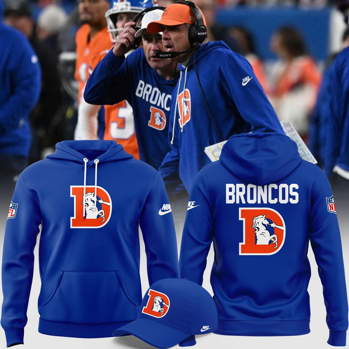 Special New Denver Broncos Throwback Hoodie