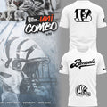 2025 Bengals Wordmark Helmet Logo White T-Shirt