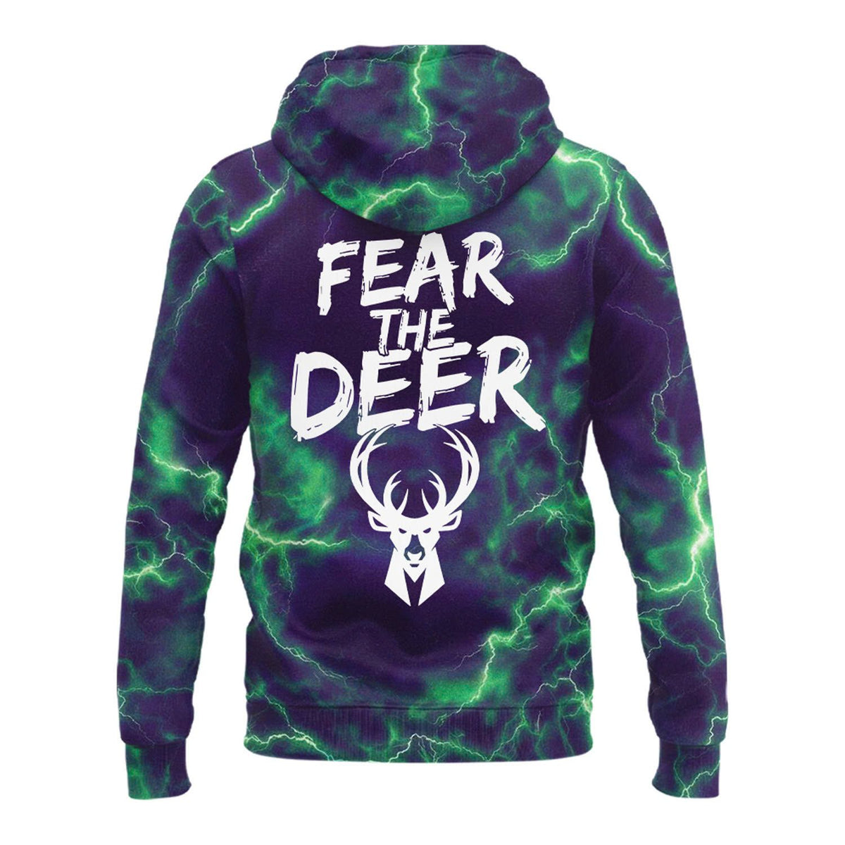 Special Edition Throwback Purple Milwaukee Bucks Fear The Deer Hoodie