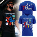 Men's Philadelphia 76ers x MARKET Blue Tee