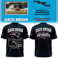 Zach Bryan x New England Patriots Concert Black T-Shirt