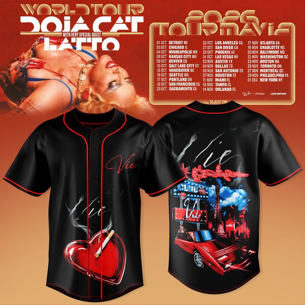 Doja Cat Tournavia World Tour 2026 Baseball Jersey V1