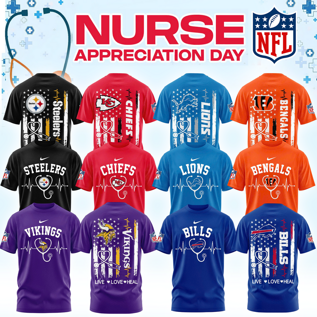 All Team Football US x Nurse Appreciation Day 2026 T-Shirt