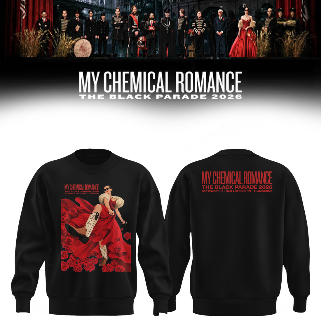 My Chemical Romance The Black Parade 2026 San Antonio Texas Alamodome September 12 Sweater